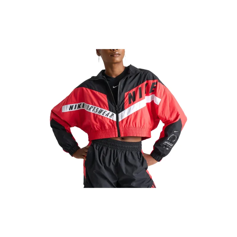 Nike Sportswear Woven Jacket 'Light Crimson/Black'-3