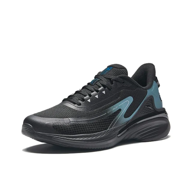 CHAOJIANTA Anti Slip Wear Resistant Low Top Casual Running Shoes Men's Black Blue-1