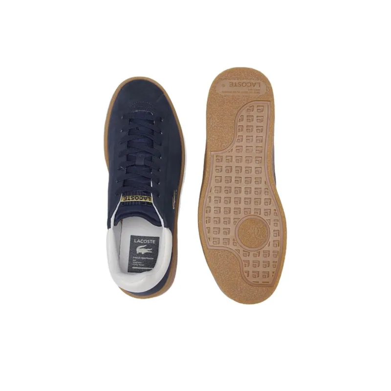 LACOSTE Low Top Skateboard Shoes Men's Navy Blue/Glossy-4