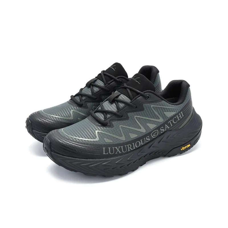 Satchi Breathable Wear Resistant Cushioning Height Increasing Low Top Casual Shoes Men's Gray Green 5cm-2
