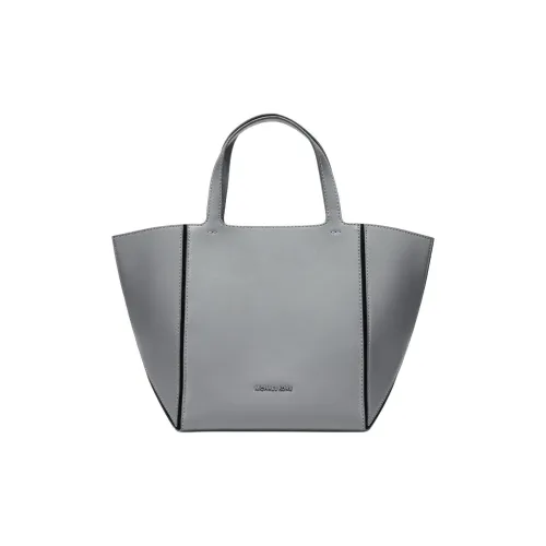 MICHAEL KORS Cow Leather Tote Bag, Shopping Bag, Handbag Medium Size Women's Stone Gray