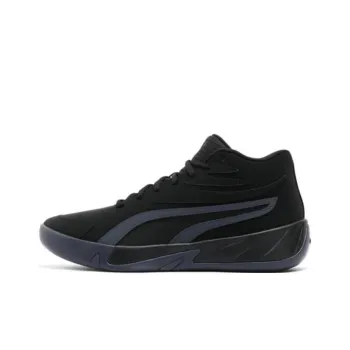 PUMA Court Anti Slip Wear Resistant Mid Top Basketball Shoes Unisex Black
