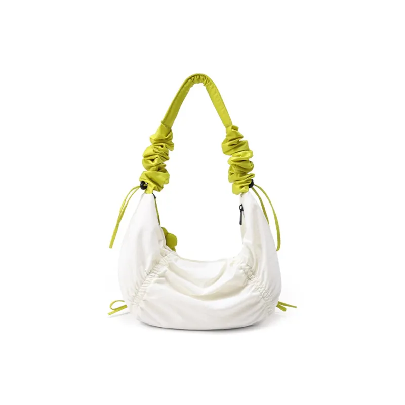 NOXXON Nylon Shoulder Bag Regular Women's White & Avocado Green/Verdant Green & Sunshine Yellow-5