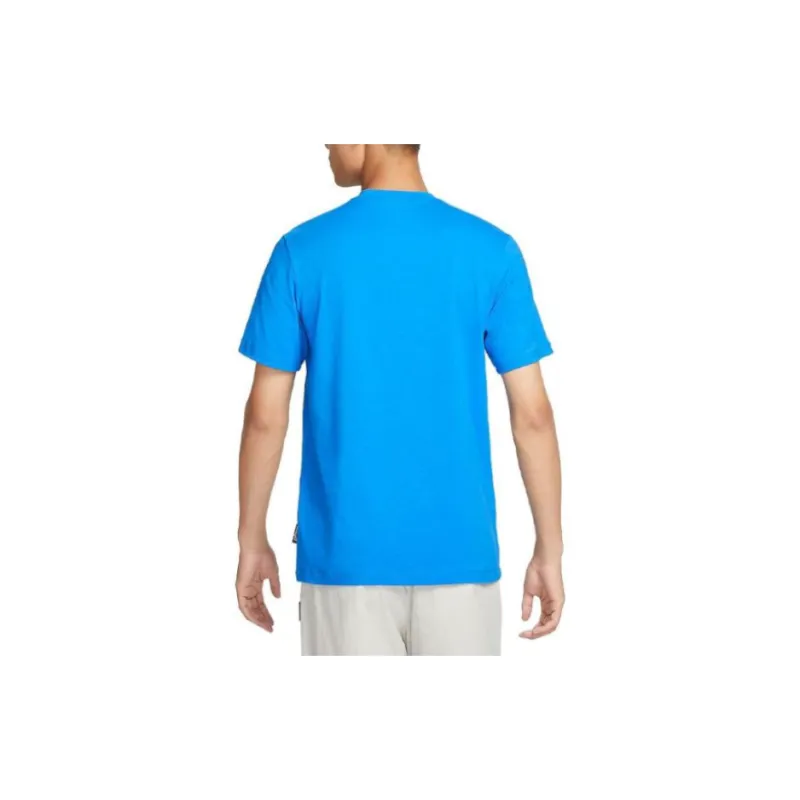 Nike T Shirts Men Light Photo Blue-4