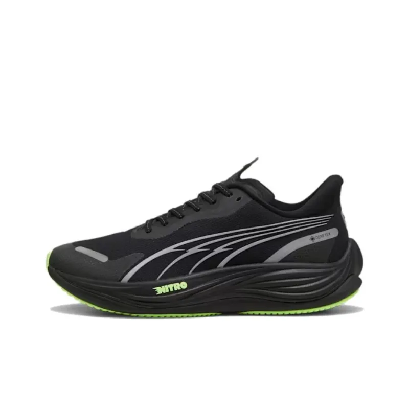 PUMA Velocity Nitro 3 Anti Slip Wear Resistant Low Top Running Shoes Men's Black-0