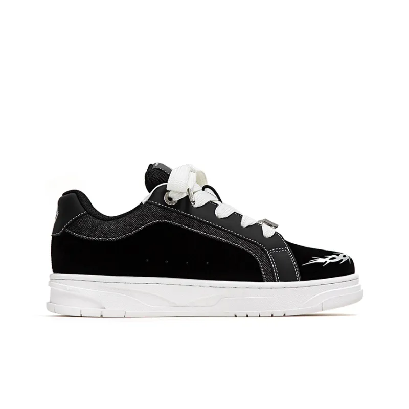 YJ Low Top Skateboard Shoes Men's Black-1