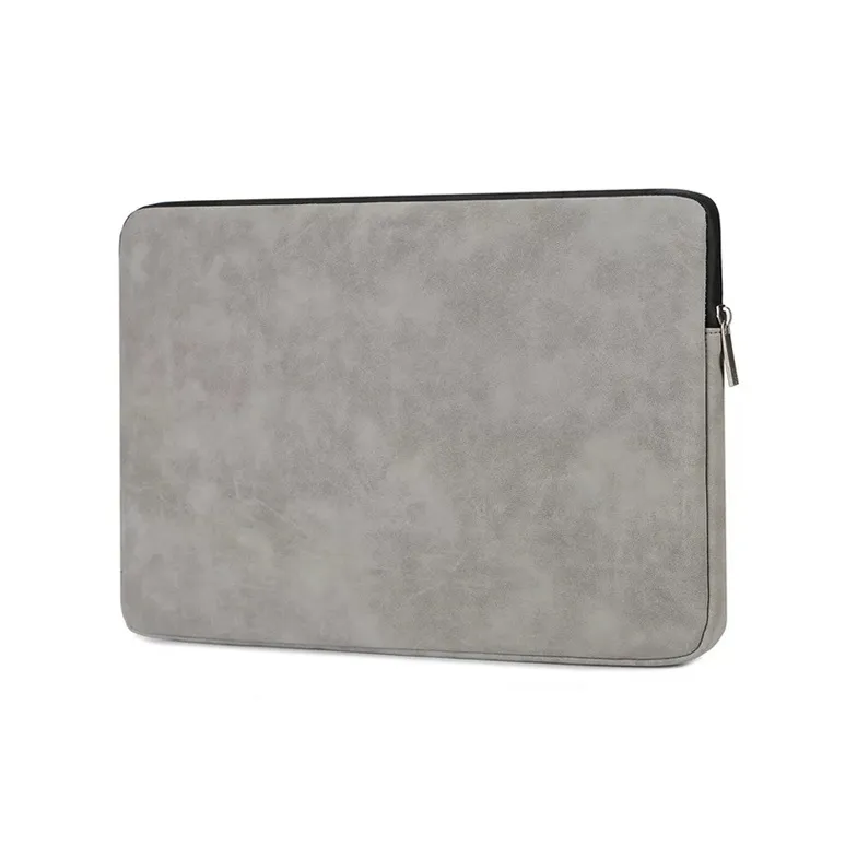 MUYKUY PU Leather Liner Laptop Bag Regular Unisex Gray/Pink/Black-3