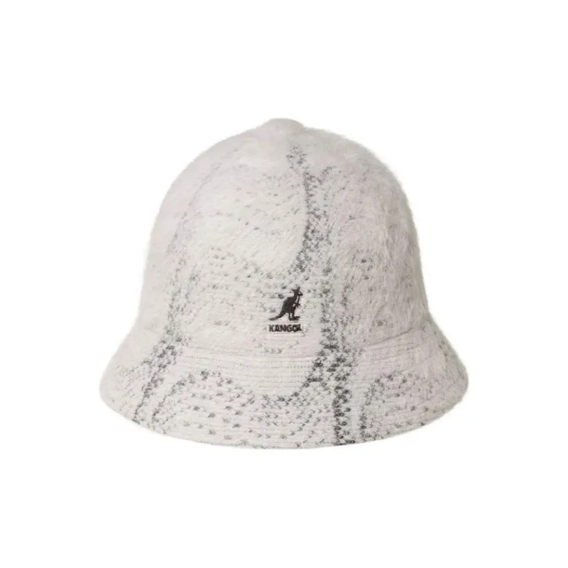 KANGOL Acrylic Bucket Hats Unisex Gray/White/Black-1