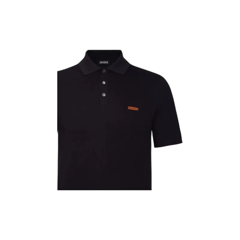 Zzegna Logo Intarsia Short Sleeved Polo Shirt-5