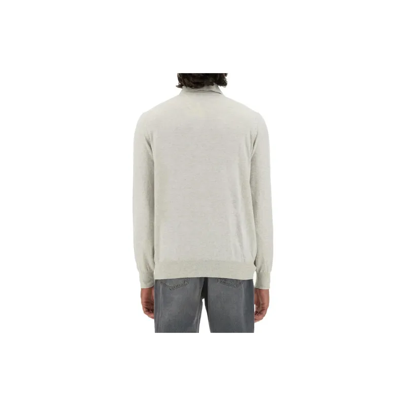 Brunello Cucinelli Long Sleeved Knitted Polo Shirt-1