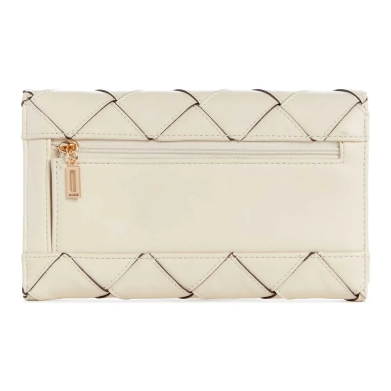 GUESS Artificial Leather Clutch Women's Gray White-1