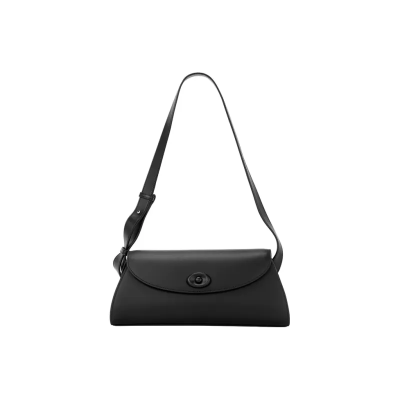 OMI Split Cow Leather Underarm Shoulder Bag Regular Women's Caramel/Ecru/Black/Light Blue-4