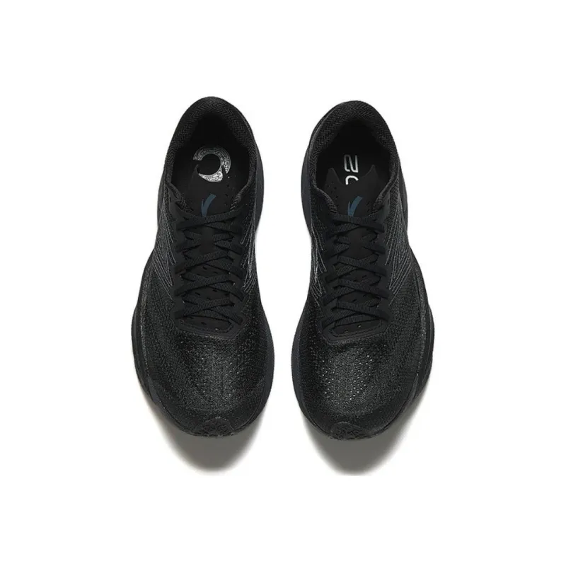 Anta C202 6.0 Anti Slip Wear Resistant Low Top Carbon Plate Running Shoes Men's Black-2