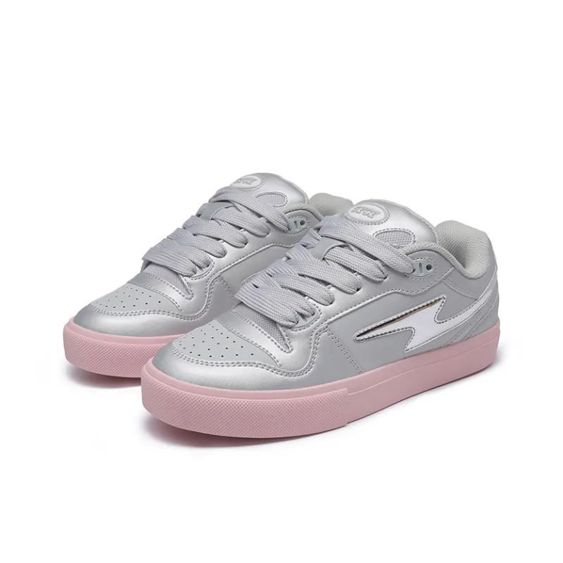 GZOZ Puffy Shoes Anti Slip Wear Resistant Low Top Skateboard Shoes Women's Glitter-2