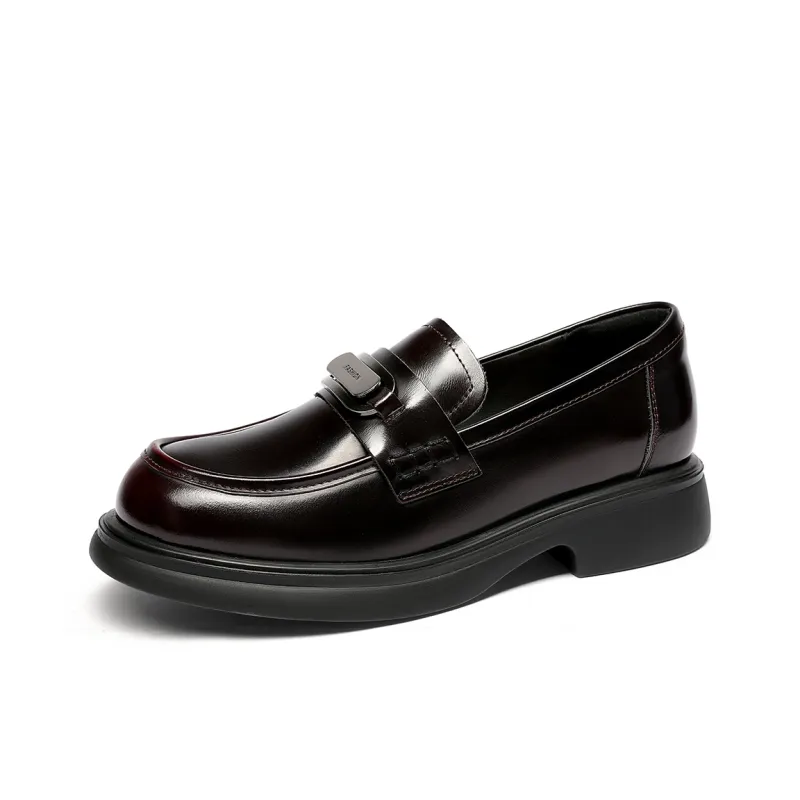 GOLDLION Loafers Women's Burgundy/Black-6