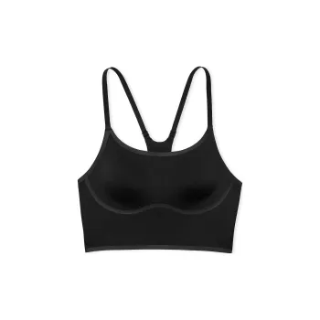 Victoria's Secret PINK Relay Racerback Sports Bra / Pure Black Bra Women's Pure Black
