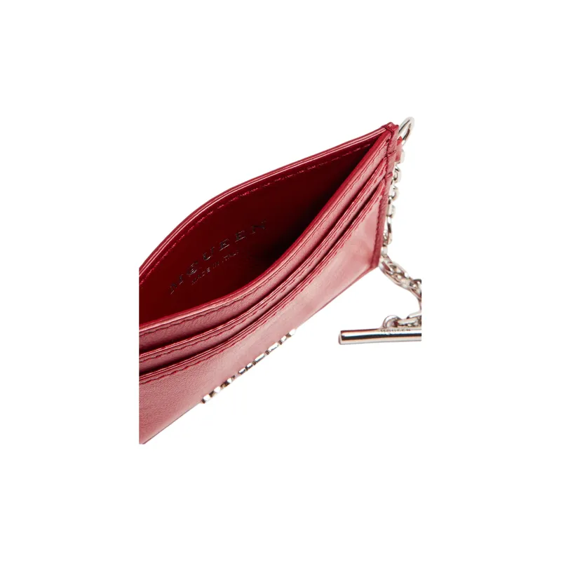 Alexander McQueen Calfskin Card Holder Women's Red-3