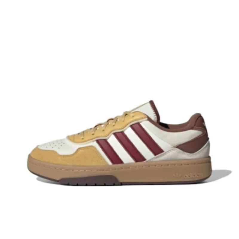 Adidas Originals Courtic Anti Slip Wear Resistant Low Top Skateboard Shoes Unisex Brown-0
