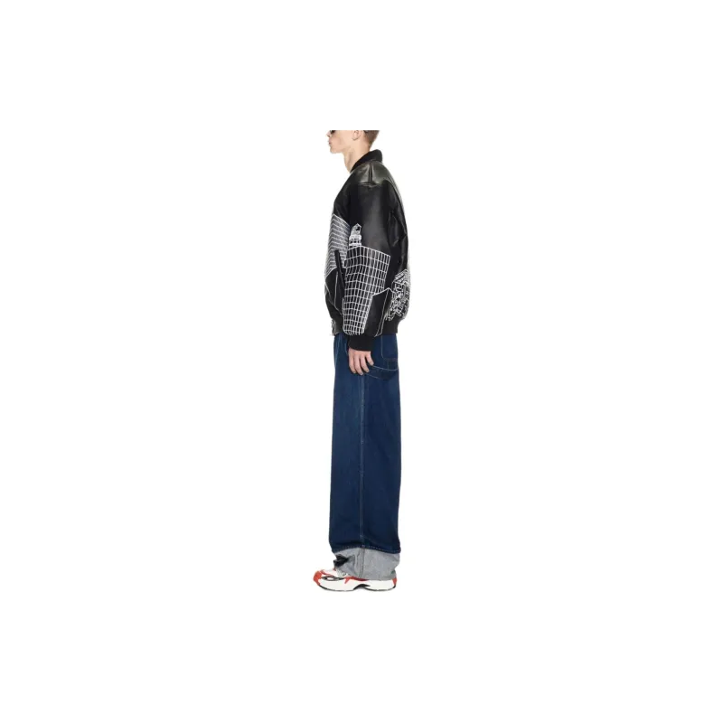 OFF-WHITE 90s Braces-detail Straight-leg Jeans-3
