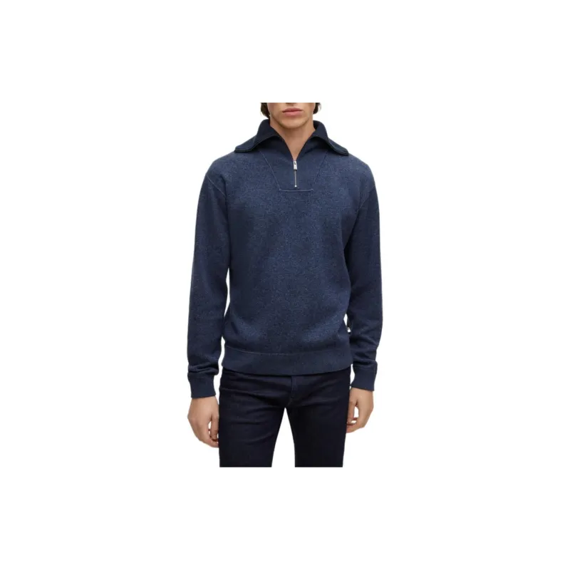 HUGO BOSS SS24 Knitwear Men's Marine Blue-1