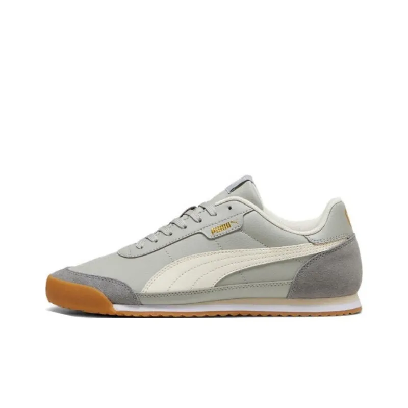 PUMA Turino Anti-Slip Wear-Resistant Low-Top Casual Shoes Unisex Gray White-0