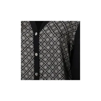 TORY BURCH Logo Detailed V-Neck Cardigan