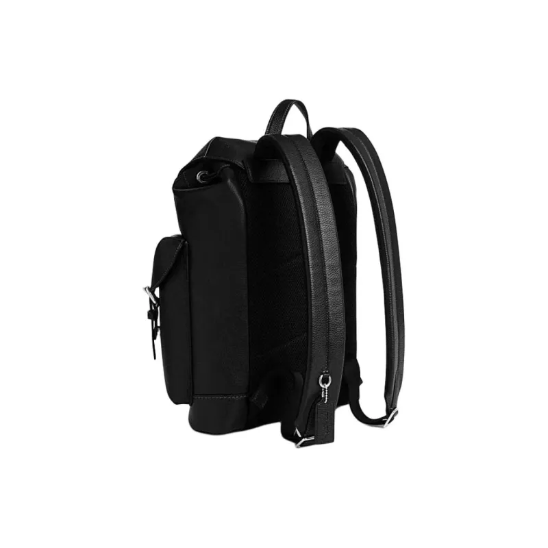 COACH Cow Leather Backpack Large Size Men's Black-1