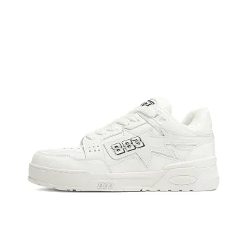 883 STAR Star Dance Shoes TRAINER Cushioned Wear-Resistant Lightweight Breathable Low-Top Skateboard Shoes Unisex White