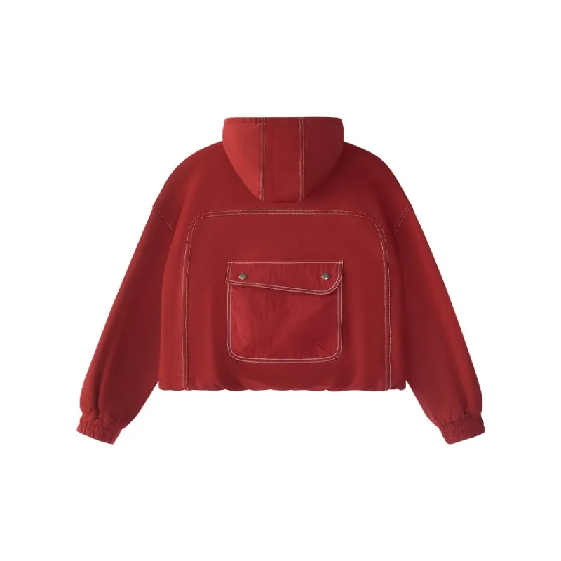 FILA FUSION Sweatshirt Women's Wine Milk Red-1