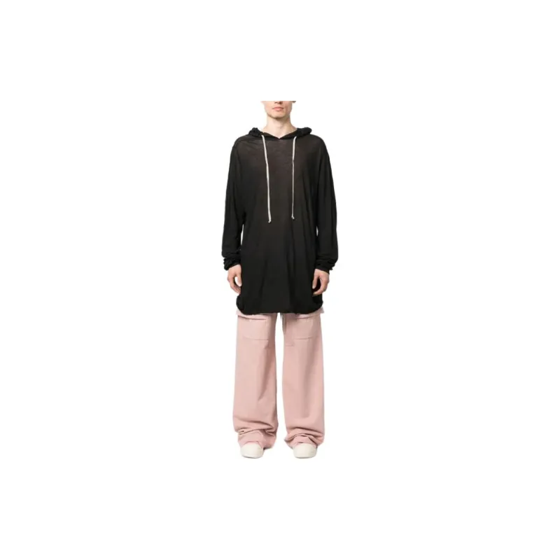 RICK OWENS Longline Organic Cotton Hoodie-2