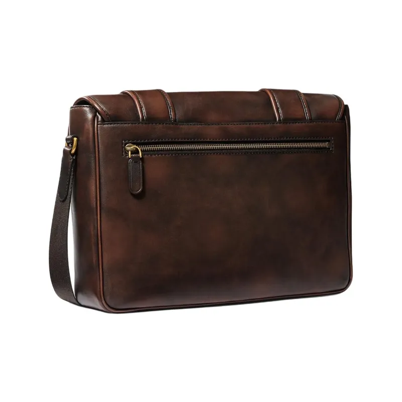 MICHAEL KORS Colby Leather Messenger Bag Shoulder Bag Crossbody Bag Men's Chocolate-1