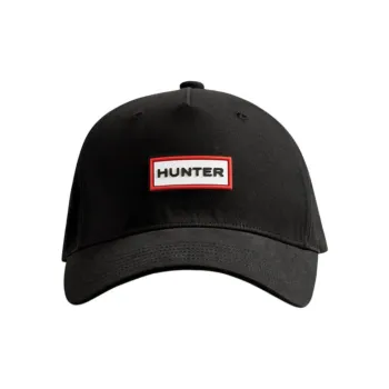 HUNTER Cotton Canvas Baseball Caps Unisex Black
