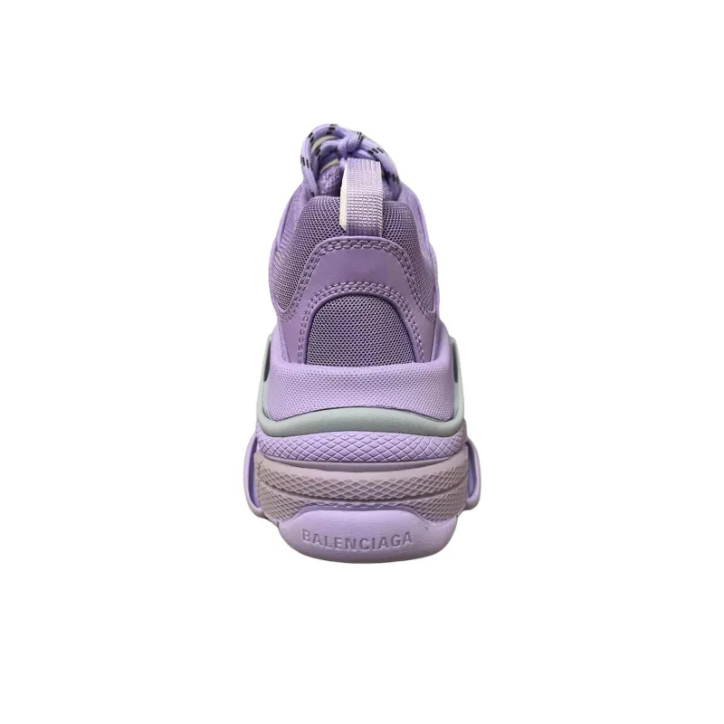 Balenciaga Triple S Low Top Chunky Sneakers Women's Purple-4