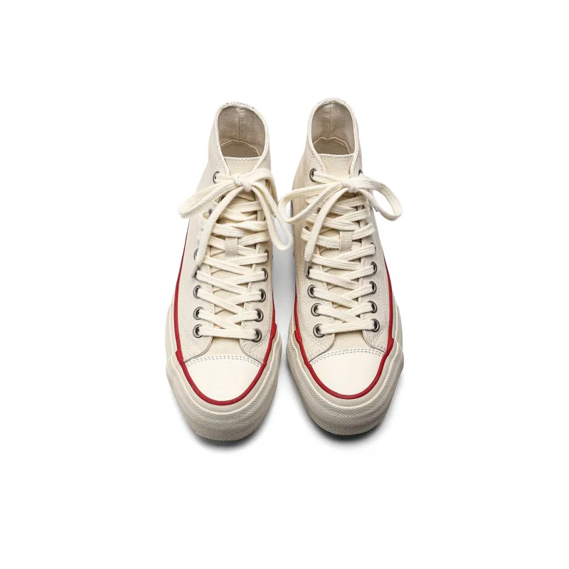 Fang Sanhuo Breathable Lightweight High Top Canvas Shoes Unisex White-2