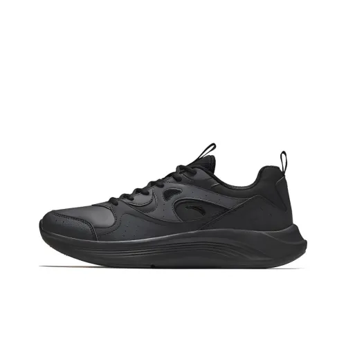 Anta Wear-Resistant Slip-Resistant Low-Top Casual Running Shoes Men's Black