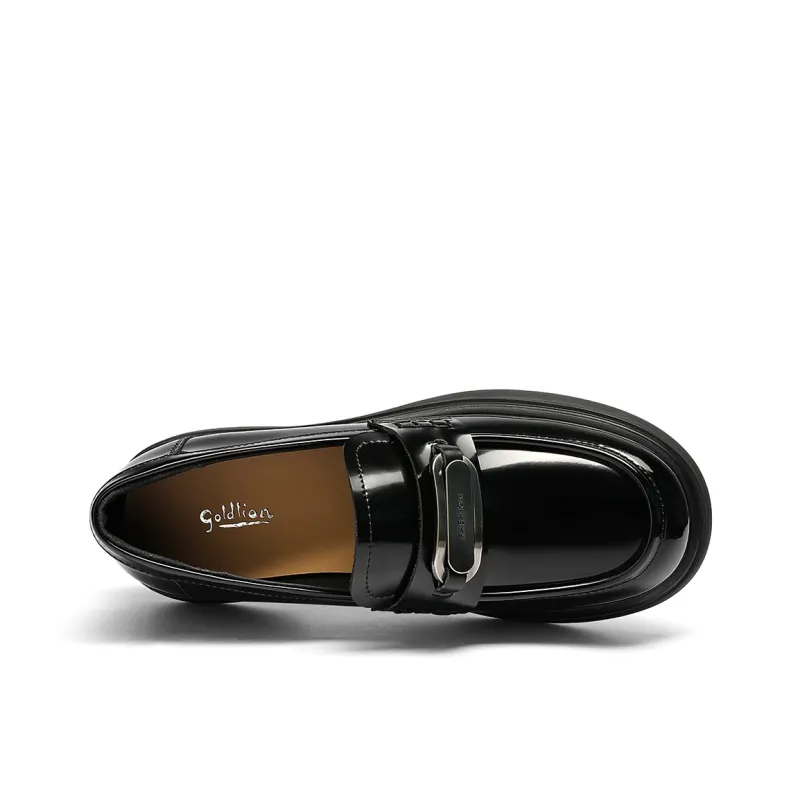 GOLDLION Loafers Women's Burgundy/Black-2