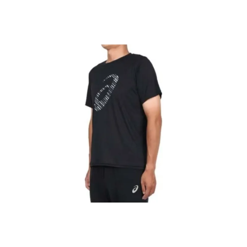Asics T-Shirt Men's Black Silver-5