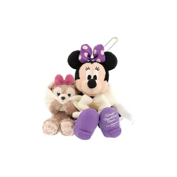 Disney Scarf Minnie ShellieMay Badge White Dolls Plush Pendant 16cm High Tokyo Disney