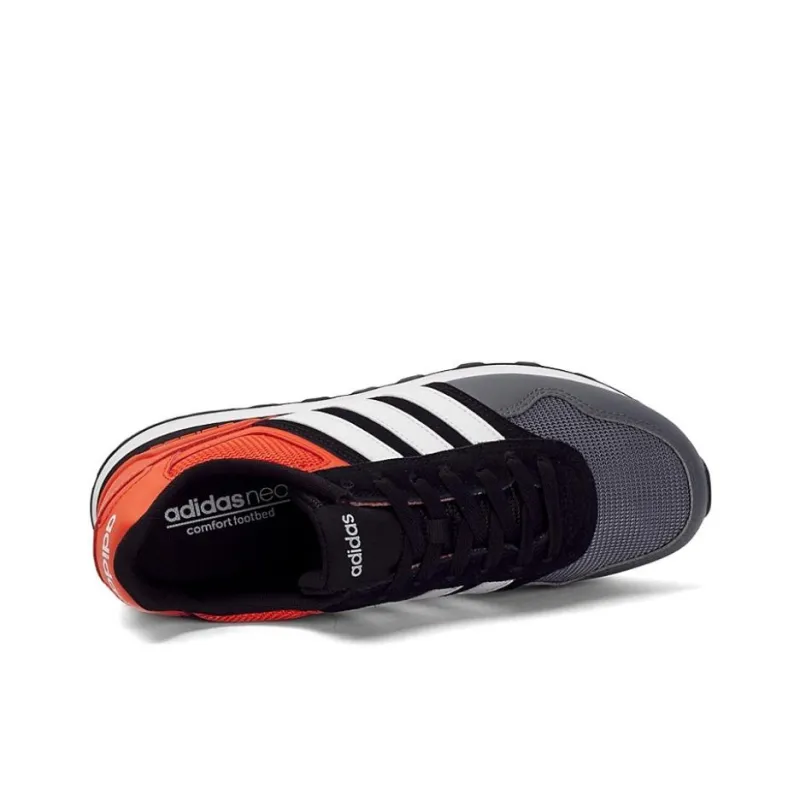 Adidas Neo 10K Anti-Slip Wear-Resistant Low-Top Casual Shoes Men's Black White-2