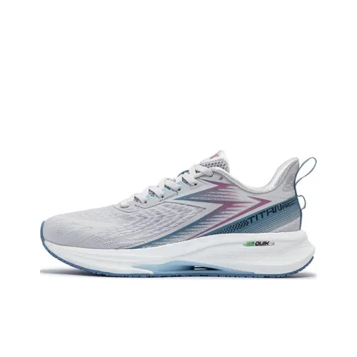 361° TITAN Ⅱ PRO Anti Slip Wear Resistant Low Top Casual Running Shoes Women's Gray Blue