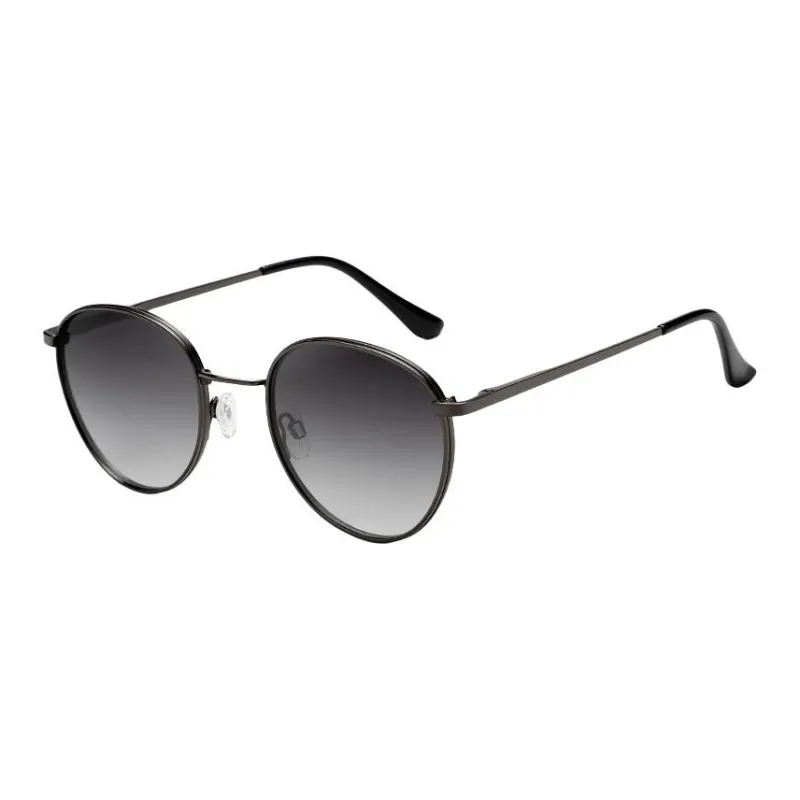 JEANSWEST Metal Irregular Shape Sunglasses Unisex Black Gunmetal Silver Gold Coffee-2