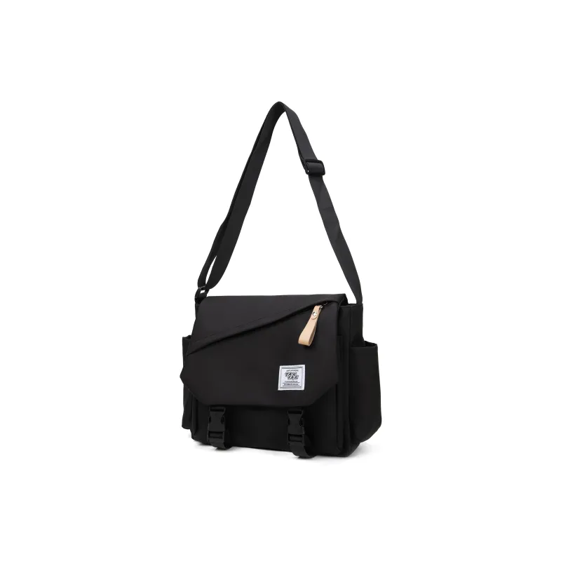 TAKI Commute Travel Lightweight Trendy Versatile Student Crossbody Bag Shoulder Bag Unisex Black/White/Red-10
