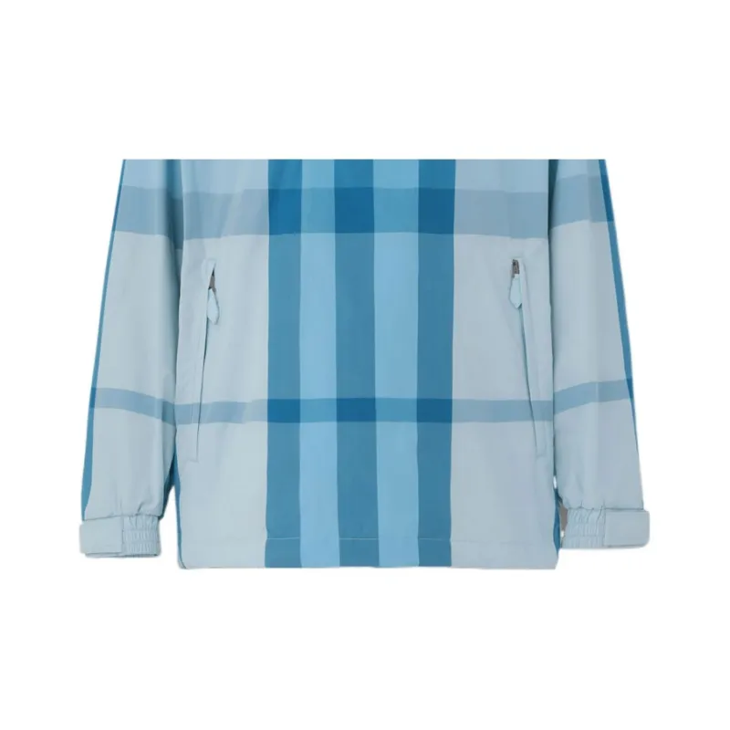 Burberry Check Packaway Half Zip Hooded Jacket-6