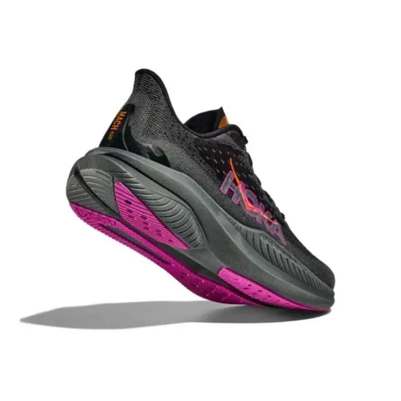 HOKA ONE ONE MACH 6 Anti-Slip Wear-Resistant Low-Top Running Shoes Women's Black-4
