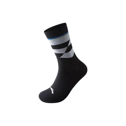 Anta Running Collection Knee High Socks Unisex 1 Pack Basic Black