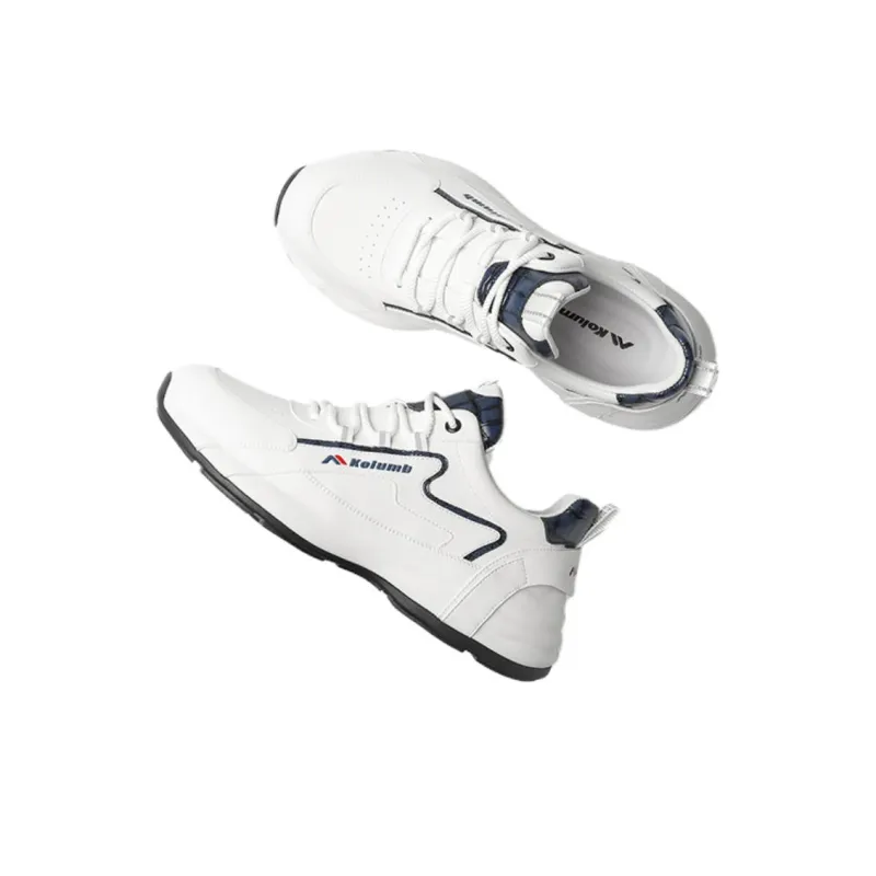 Kolumb Cushioning, Abrasion Resistant, And Waterproof Low Top Casual Shoes Men's White Blue-1