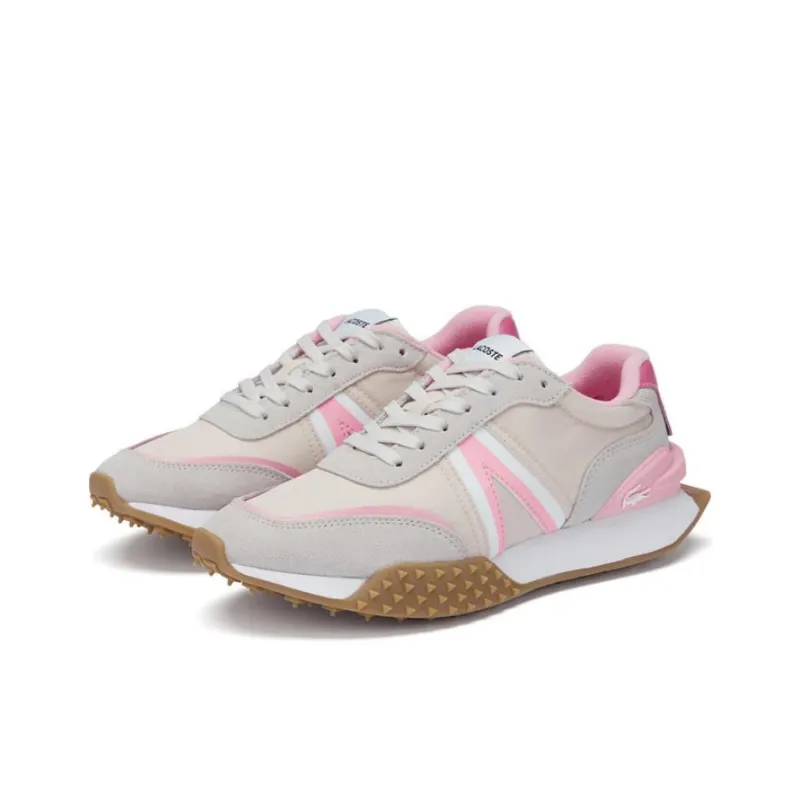 LACOSTE Low Top Casual Shoes Women's Ecru/Light Pink-2