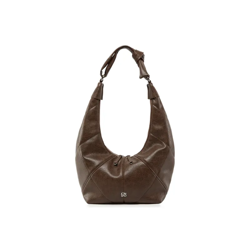 JONBAG Synthetic Leather Crossbody Bag, Shoulder Bag Women's Black/Polished Brown-4