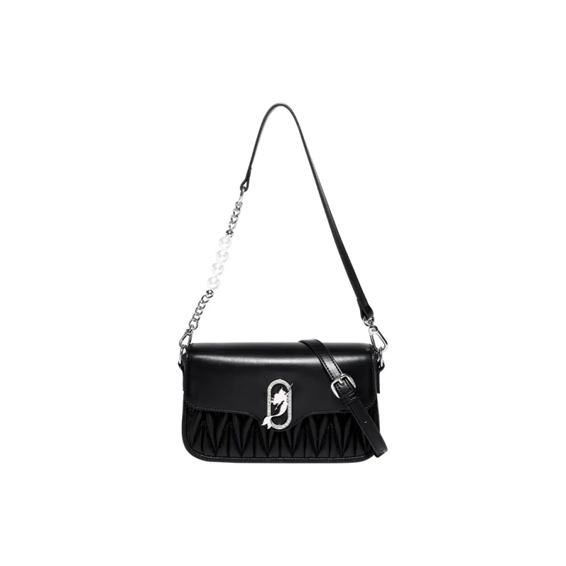 Disney Mickey Series PU Shoulder Bag Women's Ecru/Night Black/Ice Gray Blue-5