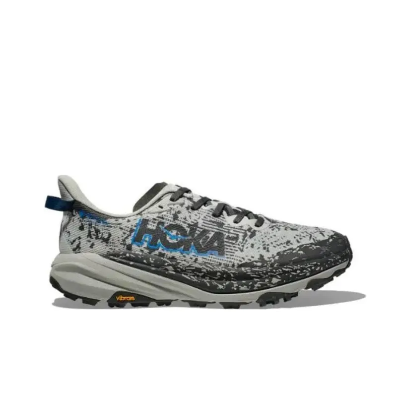 HOKA ONE ONE SPEEDGOAT 6 Cushioned Slip-Resistant Rebound Low-Top Running Shoes Men's Gray-1
